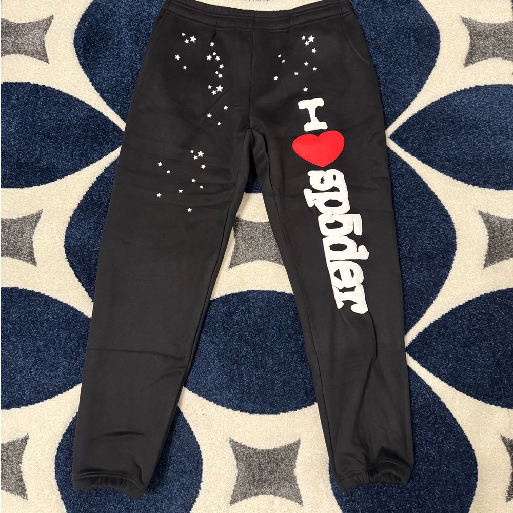 Sp5der Souvenir SP5 Black Sweatpants Men’s Large